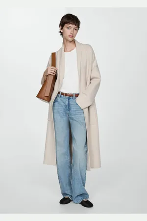 MANGO Abrigo oversize punto bolsillos E