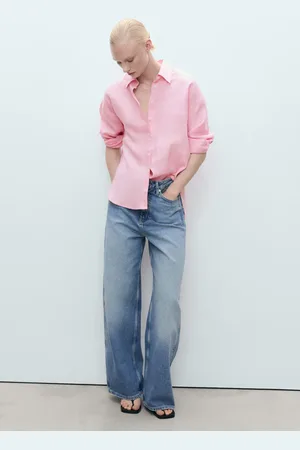 MANGO Camisa lino oversize