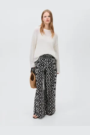 MANGO TEEN Pantalón recto estampado