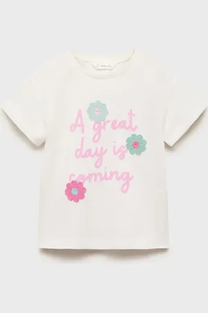 MANGO BABY Camiseta algodón dibujo relieve 4 años