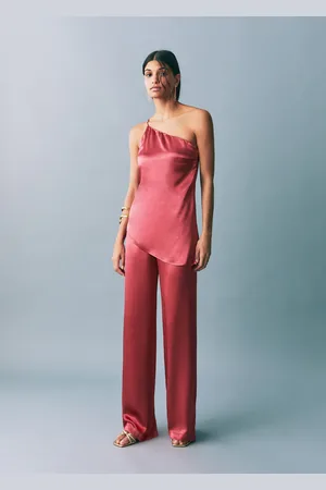 MANGO TEEN Pantalón recto satinado