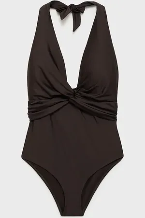 MANGO Bañador halter drapeado E