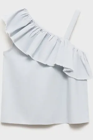 MANGO KIDS Blusa asimétrica volante 6