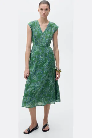 MANGO Vestido ramio paisley E