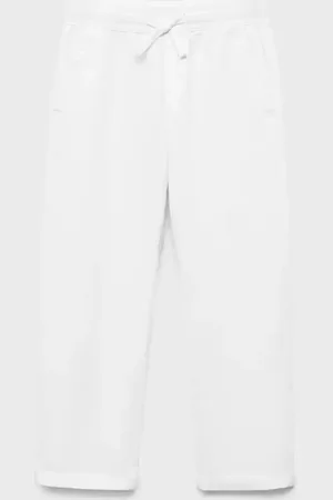 MANGO KIDS Pantalón lino cintura elástica 4 años