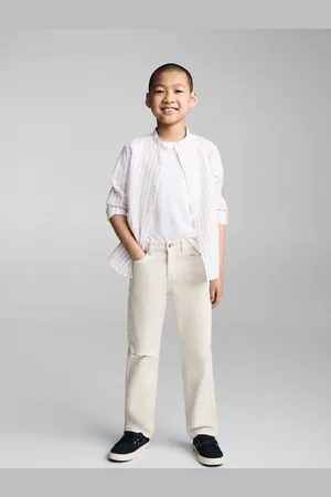 MANGO KIDS Camisa cuello mao rayas