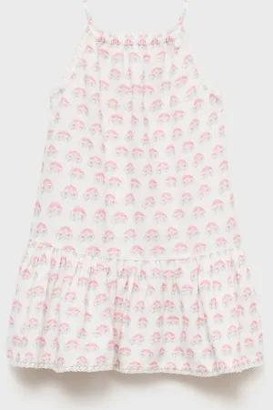 MANGO BABY Vestido tirantes bordado floral 2 años