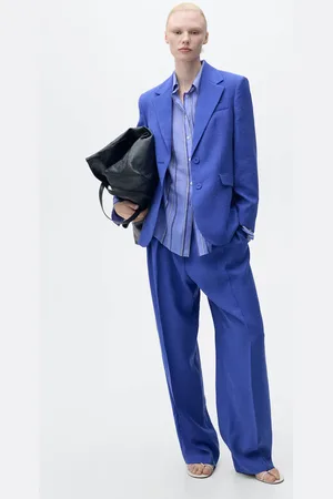 MANGO Pantalón traje wideleg pinzas