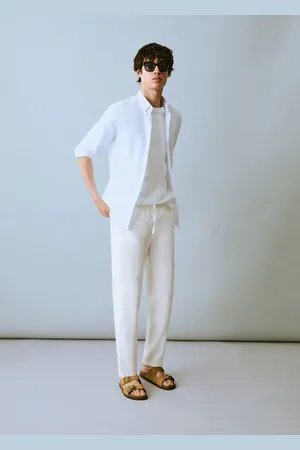 MANGO TEEN Pantalón jogger lino E