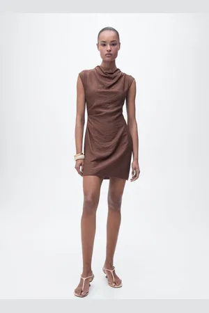 MANGO Vestido textura drapeado E