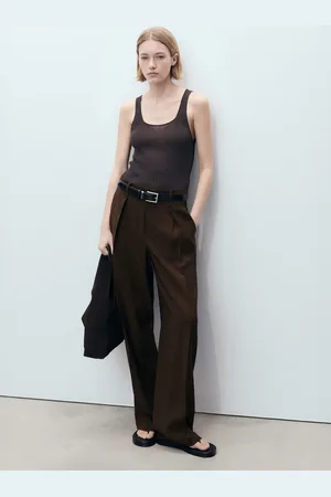 MANGO Pantalón wideleg pinzas