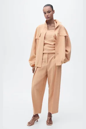 MANGO Pantalón lyocell recto pinzas