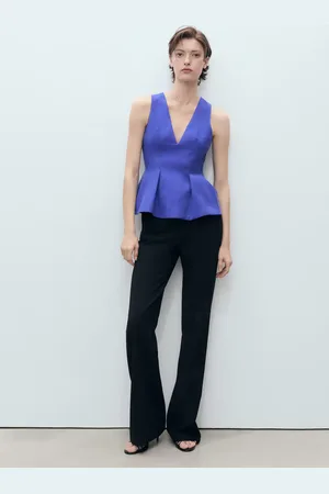 MANGO Top modal cuello pico