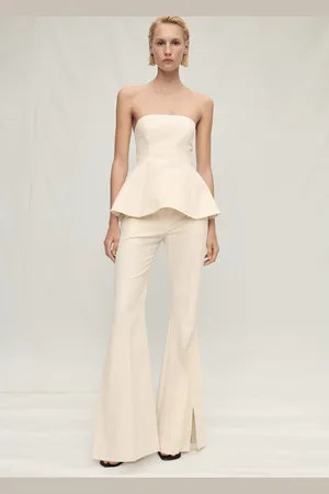 MANGO Top peplum palabra de honor