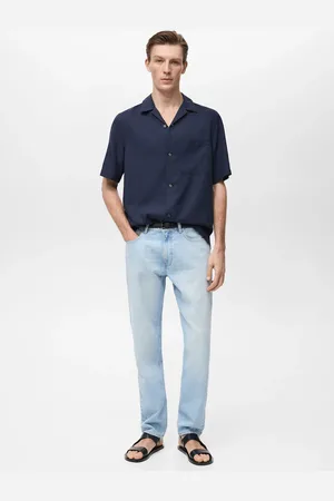 MANGO AN Camisa lyocell bolsillo E