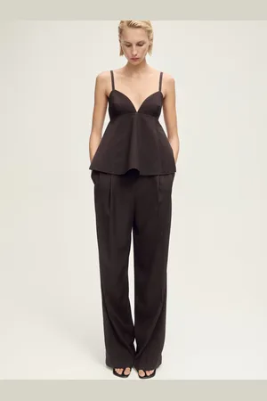 MANGO Top escote pico espalda abierta