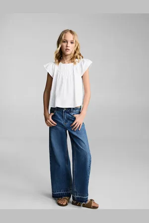 MANGO KIDS Blusa algodón bordados
