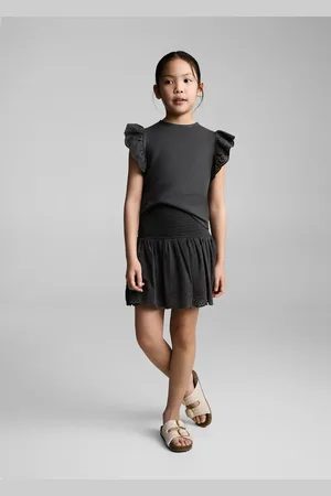 MANGO KIDS Falda volantes bordado suizo años