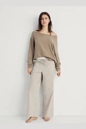 MANGO Pantalón pijama rayas detalle elástico