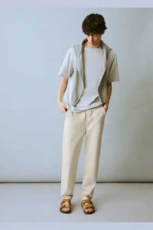 MANGO TEEN Pantalón jogger lino