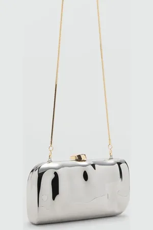 MANGO Bolso clutch cadena Unitalla