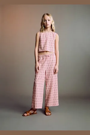 MANGO KIDS Pantalón algodón estampado años