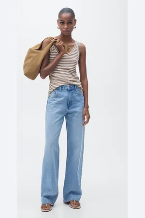 MANGO Top tirantes lino