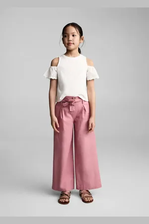 MANGO KIDS Pantalón lino cinturón años