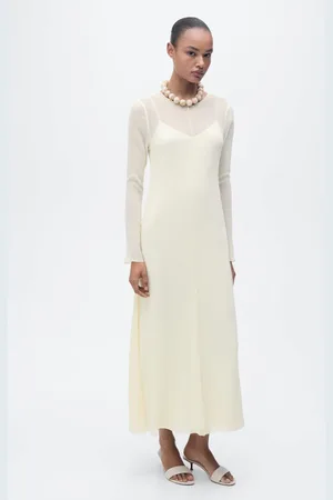 MANGO Vestido combinado semitransparente