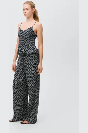 MANGO TEEN Pantalón recto estampado