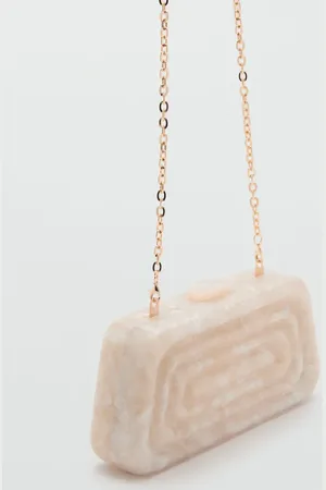 MANGO Bolso clutch efecto perlado Unitalla