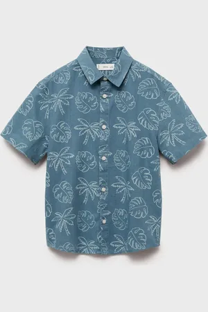 MANGO KIDS Camisa estampado tropical