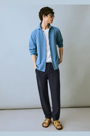 MANGO TEEN Pantalón jogger lino