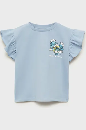 MANGO BABY Camiseta Pitufos volantes 4 años