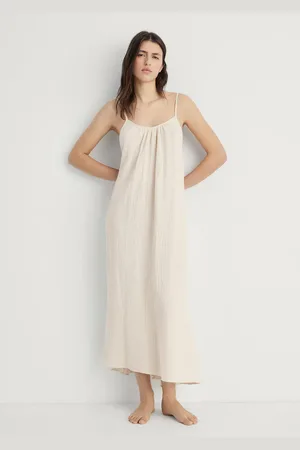 MANGO Camisón liso algodón