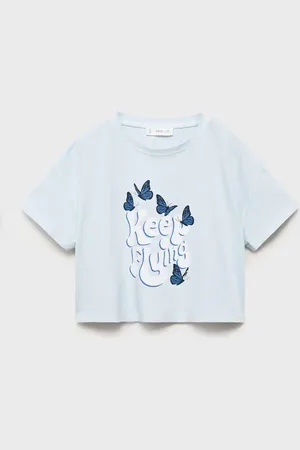 MANGO KIDS Camiseta crop estampada 6 años