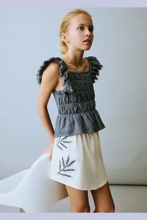 MANGO KIDS Falda pantalón detalle bordado 2 años