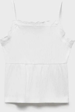 MANGO KIDS Top detalle bordado suizo 2 años
