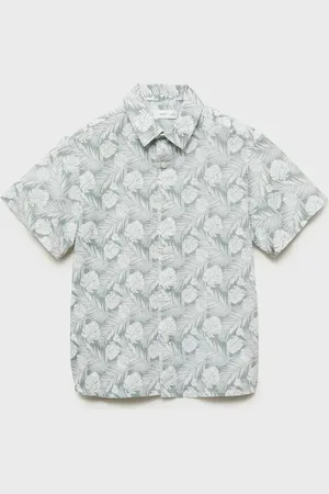 MANGO KIDS Camisa estampado tropical