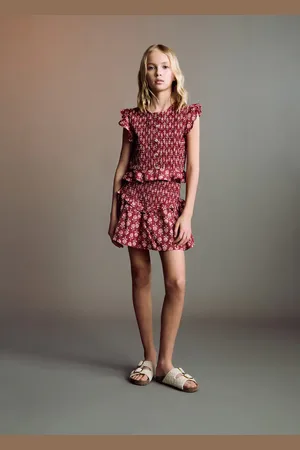 MANGO KIDS inifalda fruncida volante 2 años