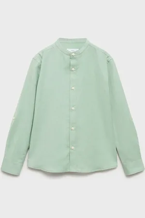 MANGO KIDS Camisa lino rayas