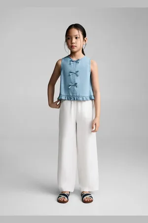 MANGO KIDS Blusa fluida lazos