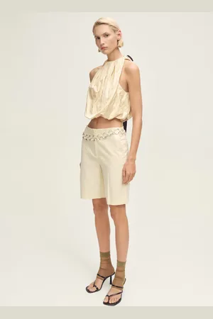 MANGO Blusa efecto globo tejido arrugado CH