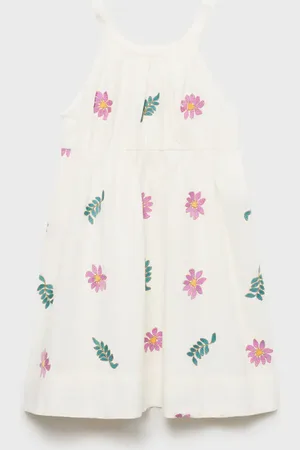 MANGO KIDS Vestido bordado floral 2 años