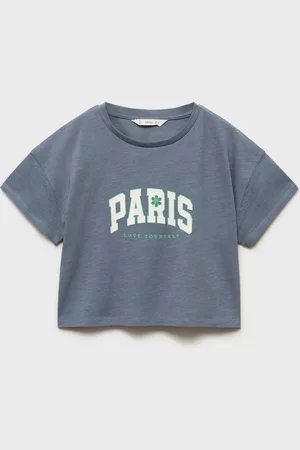 MANGO KIDS Camiseta crop estampada 4 años