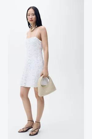 MANGO Vestido corto textura flores