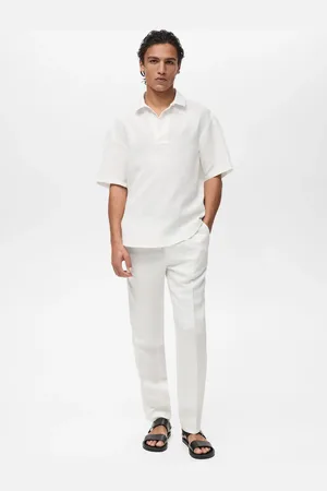 MANGO AN Camisa polo lyocell lino regular fit