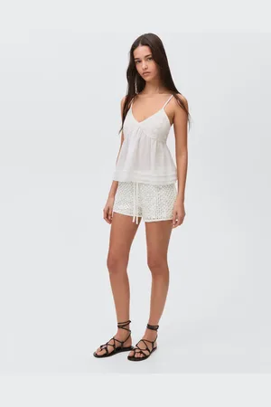 MANGO TEEN Shorts crochet lentejuelas CH