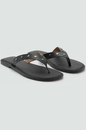 MANGO TEEN Sandalia piel tachuelas 26½
