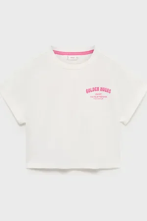 MANGO KIDS Camiseta crop estampada 8 años